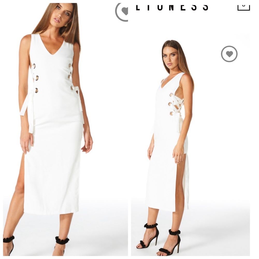 All Tied Up Russett Dress – WHITE